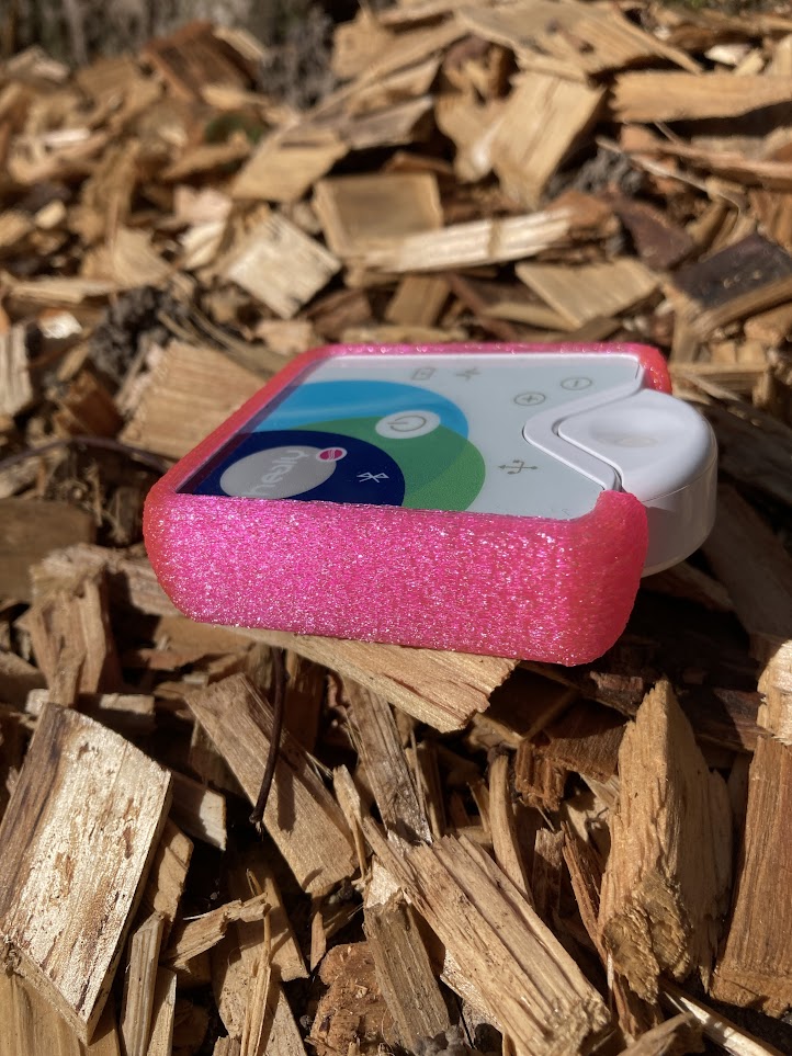 Schutzhülle kompatibel mit Healy – Healy Häuschen pink Magic mit einem Öhrchen, leichtes Cover mit Glitzer-Effekt
