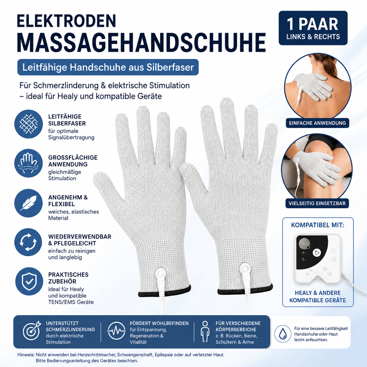 Leitfähige Handschuhe Gesundheitspflege (L)